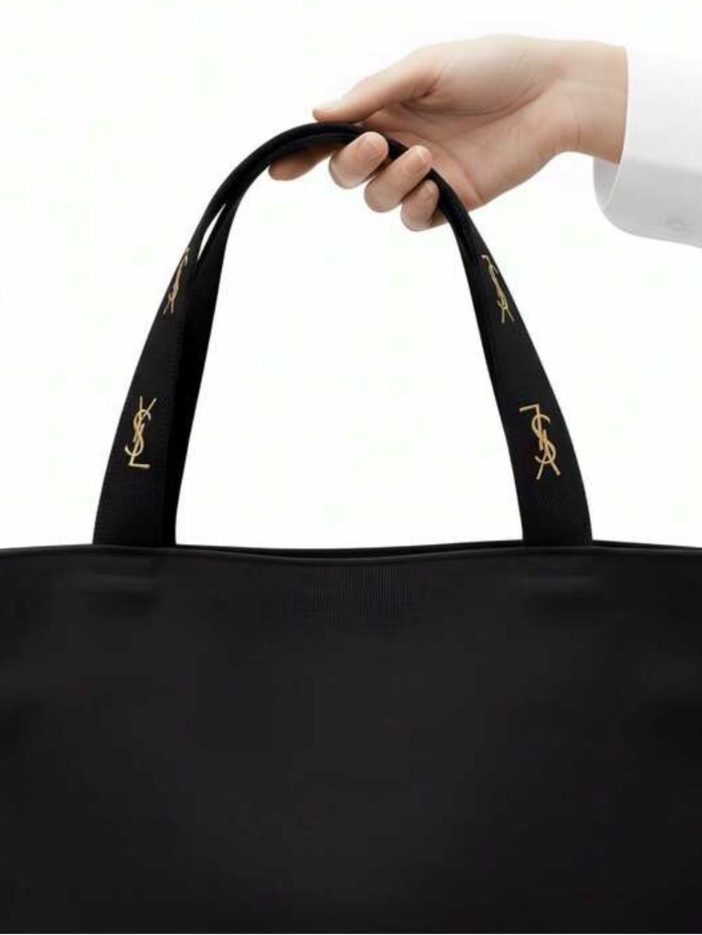 Yves Saint Laurent Beauty Black Tote with Gold Logo New - Picture 5 of 6